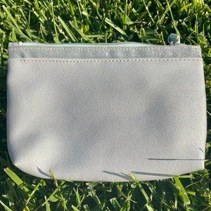 Silver, Glitter Strip Zipper Mini Bag